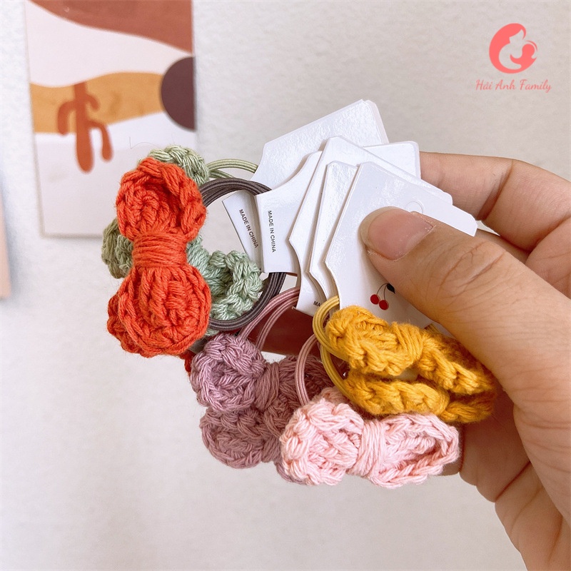 Set 2 dây buộc tóc hình nơ xinh xắn cho bé - Hải Anh Family
