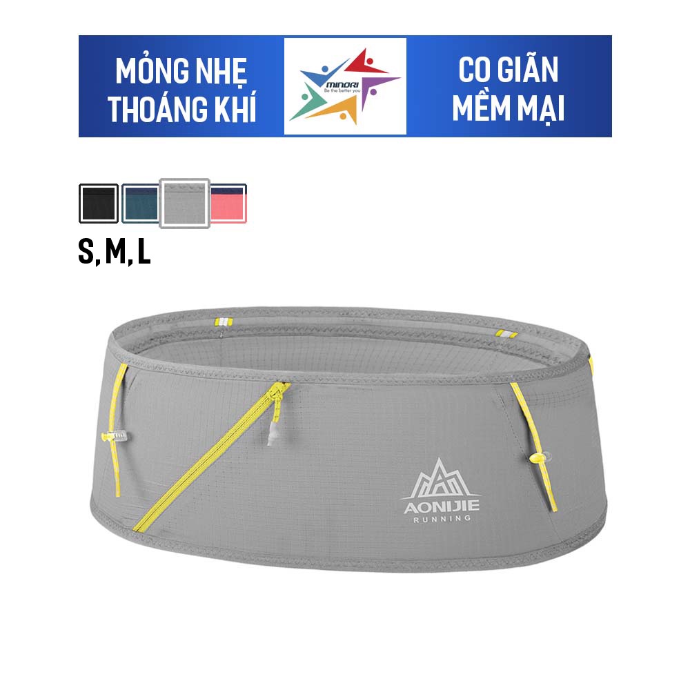 Đai Đeo Hông Túi Đeo Bụng Chạy Bộ Marathon Đạp Xe Thể Thao Co Giãn Có Ngăn Đựng Điện Thoại Bình Nước Aonijie W8101