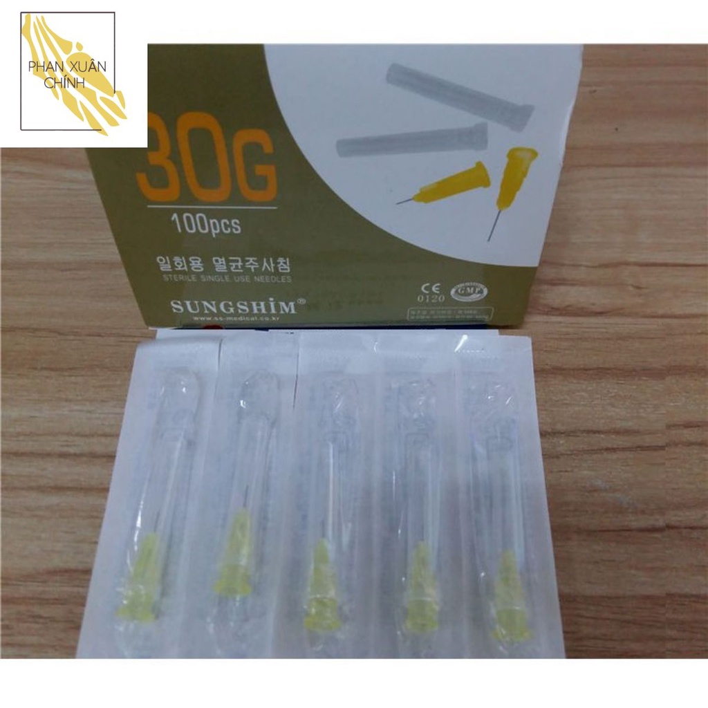 Kim Tiêm Nano 3G - 4mm SUNGSHIM Hàn Quốc / Kim Nano Siêu Mỏng & Dùng Tiêm Tinh Chất / Tiêm Căng bóng