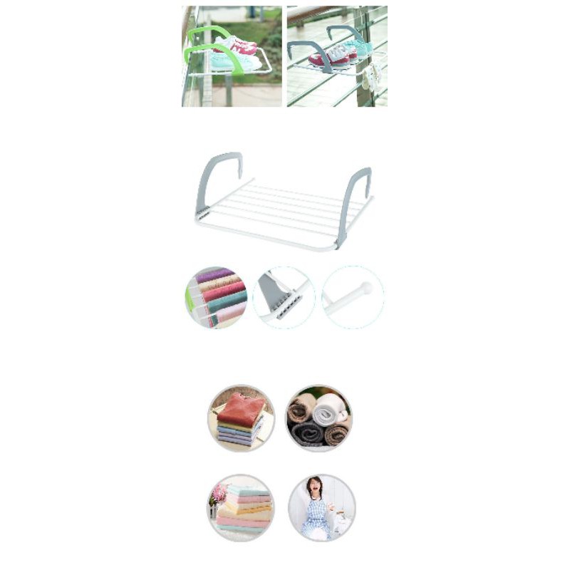 Giá phơi đồ ban công 55x32cm,,,
