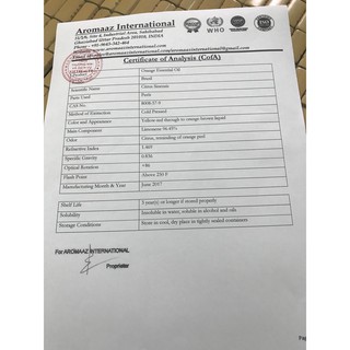 Tinh Dầu Cam Ngọt Nguyên Chất - 100% Thiên Nhiên [HÀNG CAO CẤP]