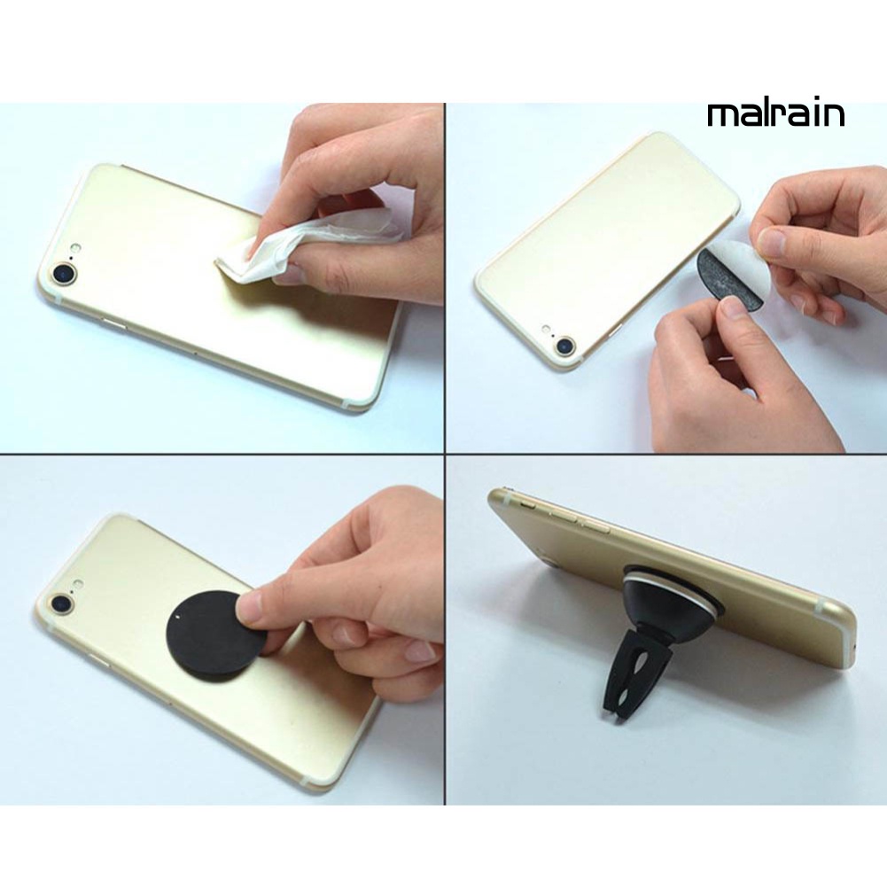 Set 4 Miếng Dán Nam Châm Hình Chữ Nhật Dùng Để Giữ Điện Thoại Trong Xe Hơi