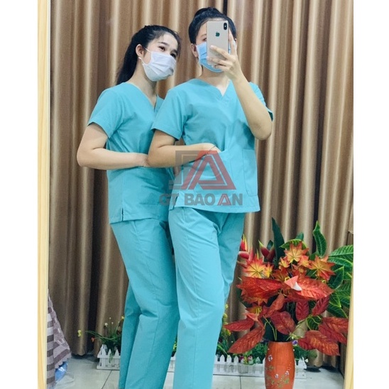 Bộ Đồ Phẫu Thuật, Scrubs Bác Sĩ Quần Áo Phòng Mổ Cho NỮ Vải Cotton Đủ Size, Màu Sắc