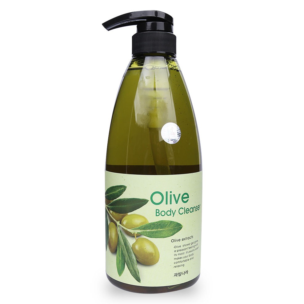 Sữa tắm dưỡng da mềm mịn tinh chất ô liu Welcos Olive Body Cleanse Hàn Quốc 740ml