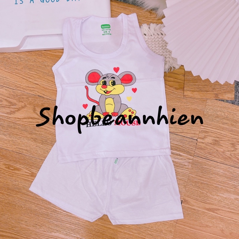 Bộ ba lỗ cotton cho bé 4-20kg - Bộ ba lỗ vải cotton đẹp
