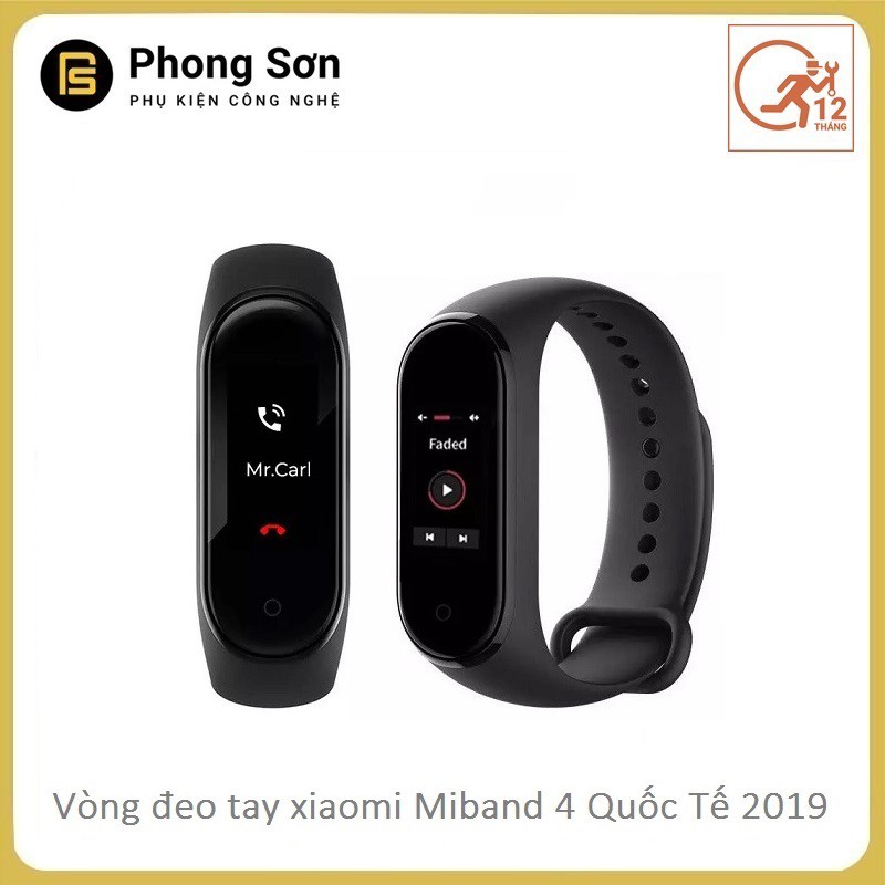 Vòng đeo tay Xiaomi Mi Band 4 - Bản Quốc Tế - Chính Hãng DGW Phân Phối-Bảo Hành 12 Tháng