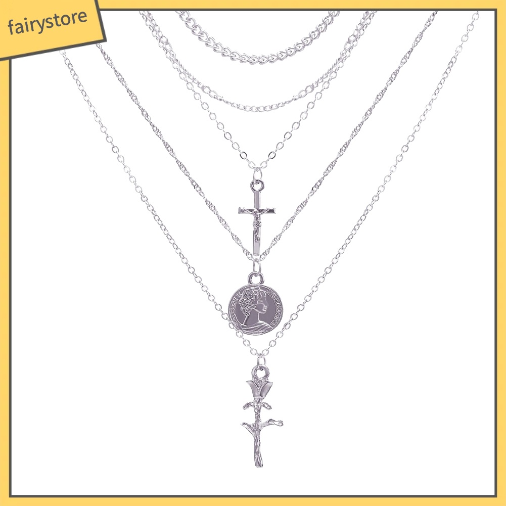 Dây chuyền nhiều tầng phong cách vintage xinh xắn