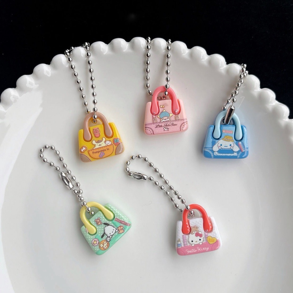 Sanrio Móc Chìa Khóa Bằng Resin Họa Tiết Hoạt Hình Dễ Thương Diy