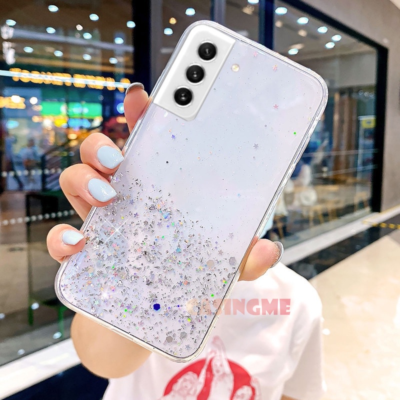 Ốp Điện Thoại Silicone Mềm Trong Suốt Đính Kim Tuyến Cho Samsung Galaxy S21FE 5G S20 S21 S 21 Ultra Plus FE 4G 5G