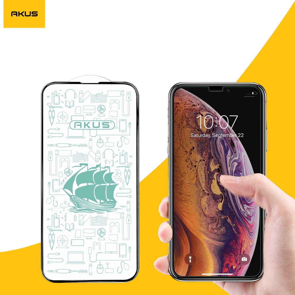 Kính cường lực 3D AKUS full màn hình dành cho iphone - Hàng chính hãng