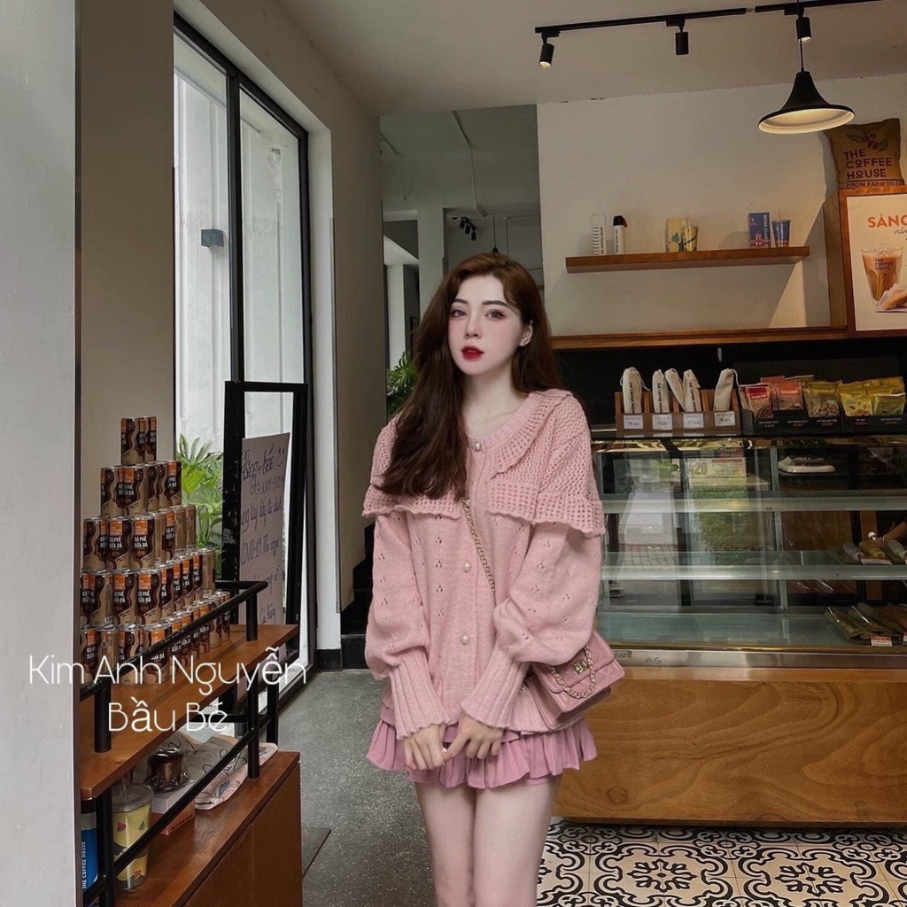 [Hàng Cao Cấp] Áo khoác len cardigan viền bèo DALYFA chất len Quảng Châu mịn, không bai xù, siêu dễ phối đồ CD094