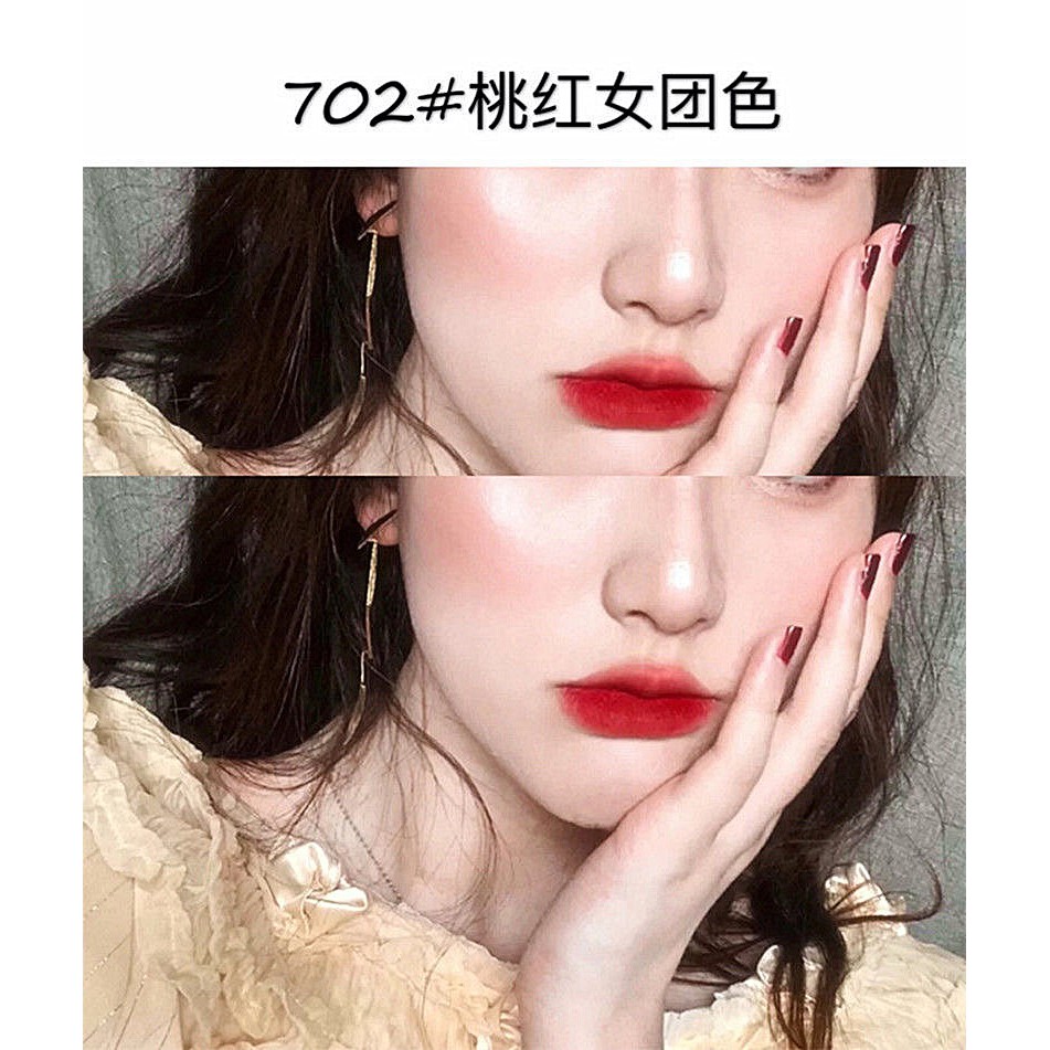 Son kem lì ống nhỏ màu trắng trà sữa/hồng đào nhung mịn phù hợp cho học sinh/sinh viên