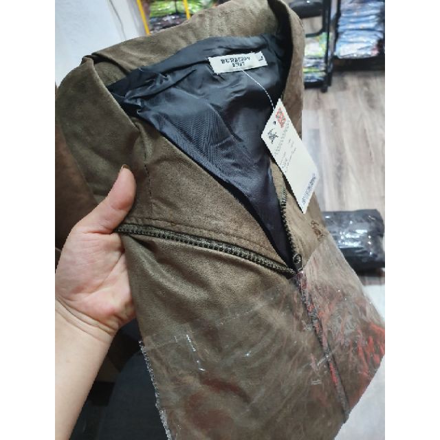 Áo Khoác Da Lộn Bubbery / Xả Hàng Giá Sốc