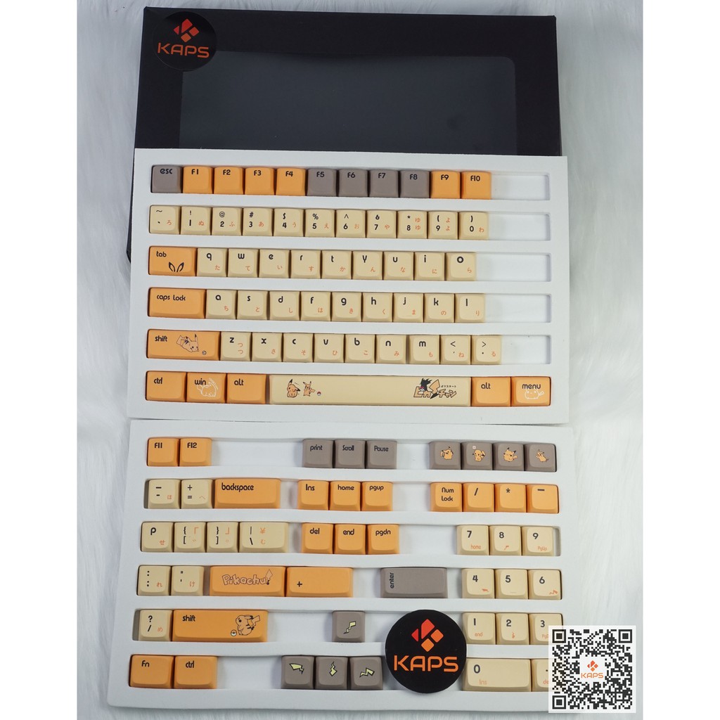 Keycap PIKACHU - XDA - Thick PBT - Dyesub - 108 nút cho bàn phím cơ (Filco, Leopold, IKBC, Edra, keychron)