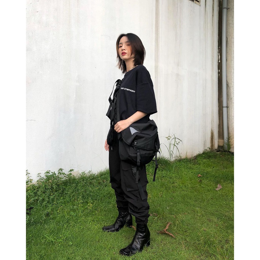 [Có sẵn] BUCKLE PANTS - QUẦN PHỐI KHÓA lưng thun Kawaii.vn (Ảnh thật tớ tự thực hiện)