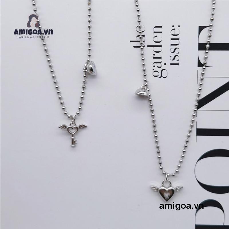 ✨✨Vòng cổ Chuỗi Hạt Tròn Có Khóa Nam Châm Thiết Kế Đơn Giản Thời Trang Cho Cặp Đôi