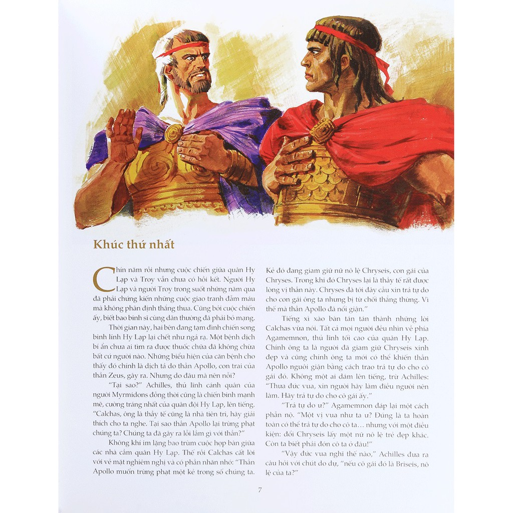 Sách Bộ Thần Thoại Vàng Iliad Cuộc Chiến Thành Troy