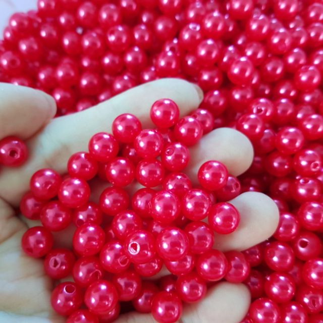 Hạt nhựa ngọc trai 8mm ( gói 50gram)