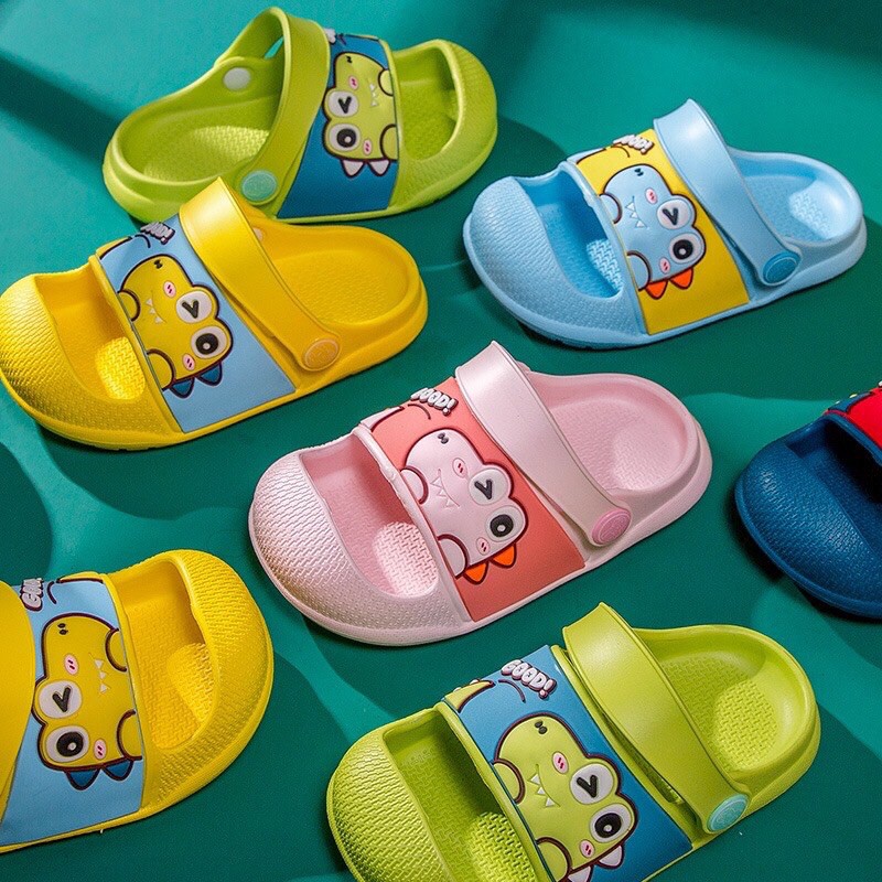 Dép sục cho bé dạng sandal Khủng long hở mũi GOODI siêu nhẹ mã SMA5