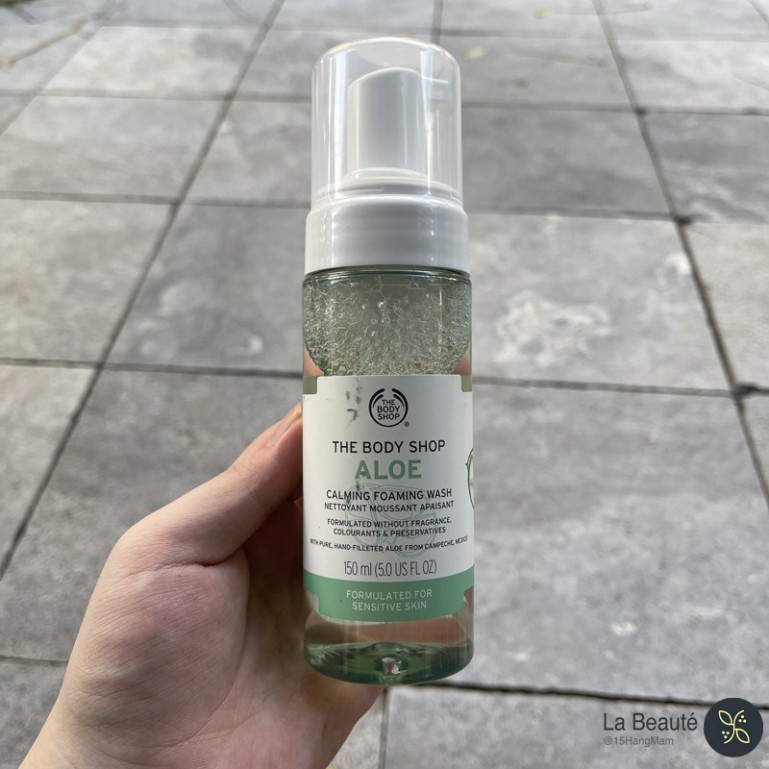 Sữa Rửa Mặt Làm Dịu Da Giữ Nước - The Body Shop Aloe Calming Foaming Wash 150ml