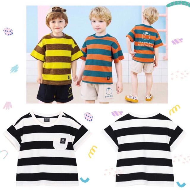 Áo phông kẻ nhiều màu