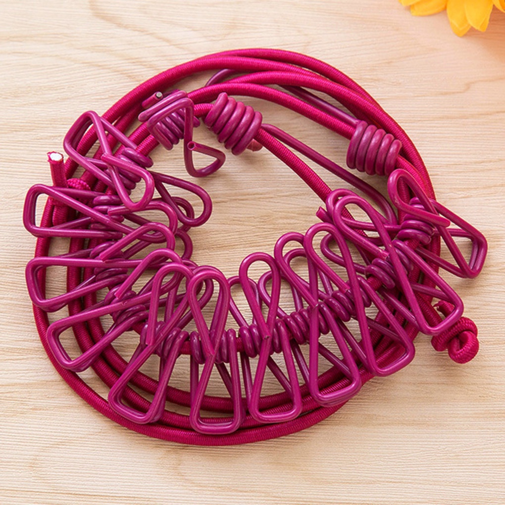 (HCM) Dây Phơi Có Sẵn Kẹp Quần Áo Tiện Dụng Mang Đi Dã Ngoại Cắm Trại - Dây Phơi Đồ Có Kẹp Siêu Bền - Dây Kẹp Ảnh