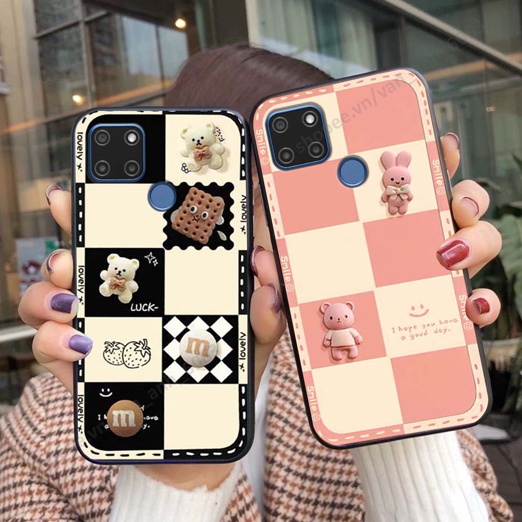 Ốp lưng Realme C12 / C15 hình gấu, kẹo dễ thương cute