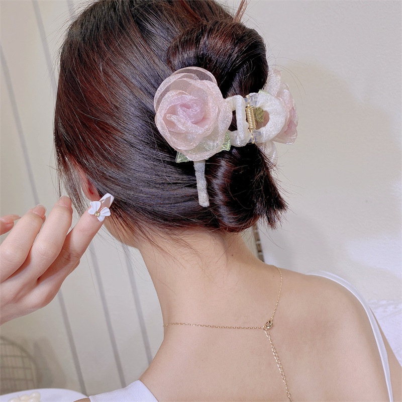Kẹp TóC HìNh Hoa ĐíNh Kim Cương Giả ThờI Trang Cho Nữ