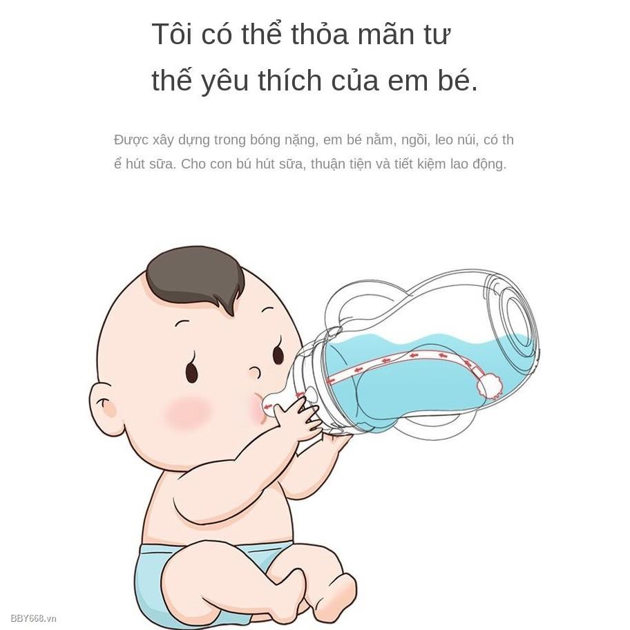 Bình sữa thủy tinh miệng rộng có núm silicone cho trẻ em 0-6 tháng