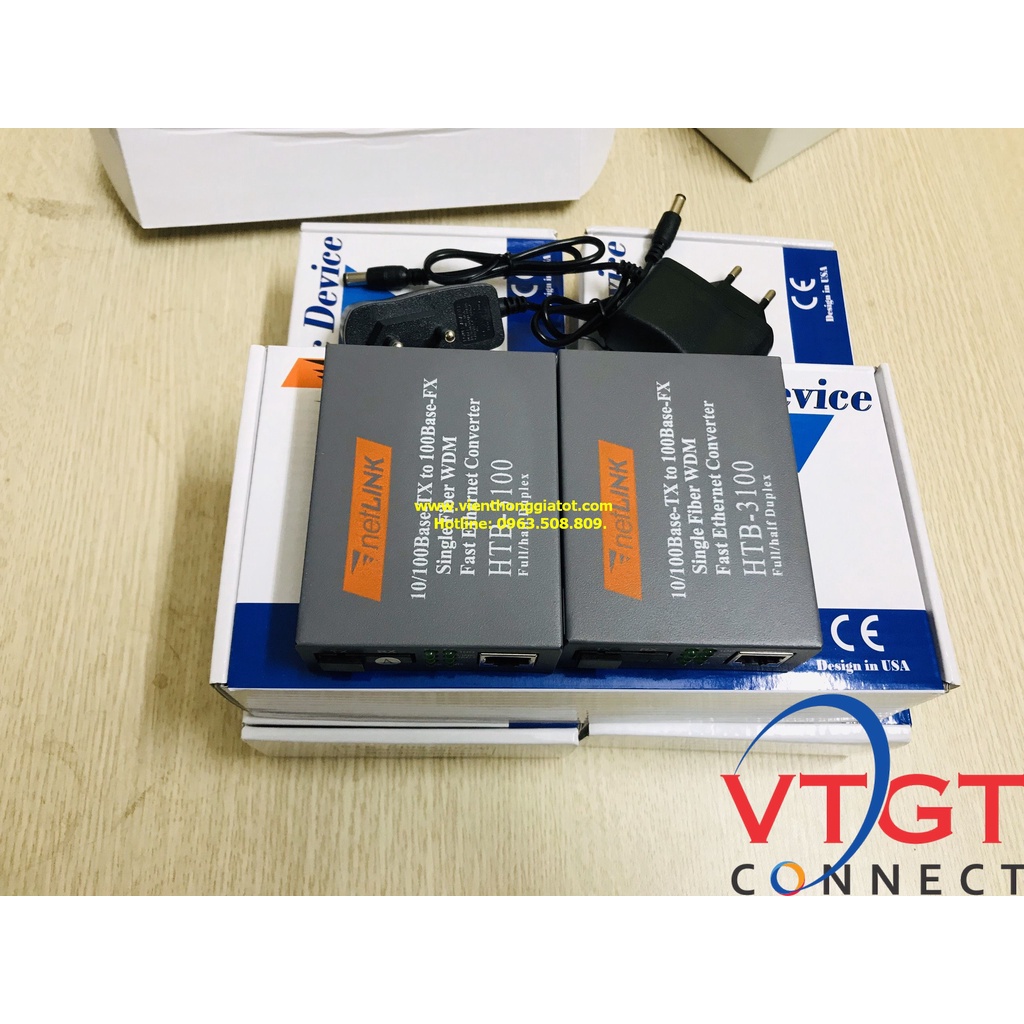 Converter quang ,bộ chuyển đổi quang điện 1 sợi Netlink HTB 3100 A-B 10/100Mbpcs