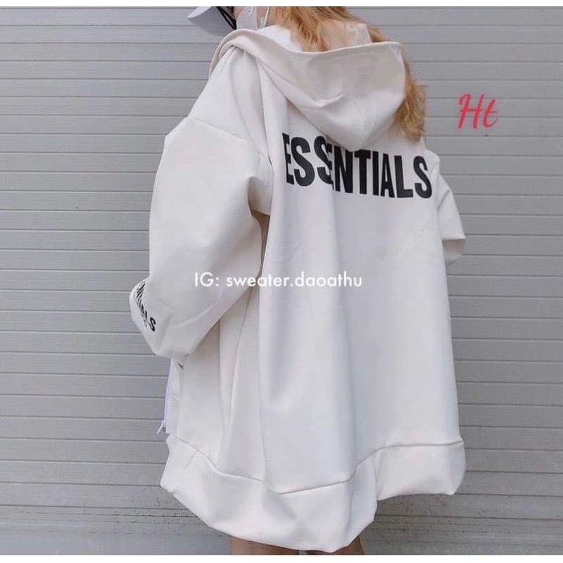 Áo khoác nỉ ESS in tay H2A755