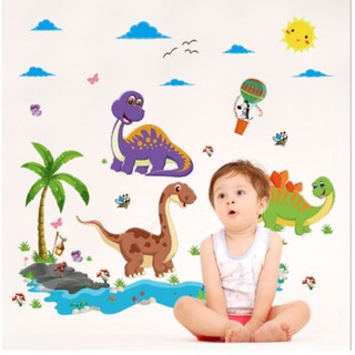 [RẺ VÔ ĐỊCH] Decal dán tường khu vườn khủng long