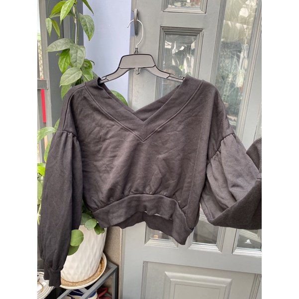 Áo Croptop nỉ tay siêu phồngA98