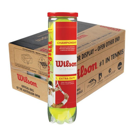 Quả bóng banh tennis Wilson WRT110000 Championship đỏ hộp 4 trái - Sản phẩm hoàn hảo cho dân chơi tennis chuyên nghiệp