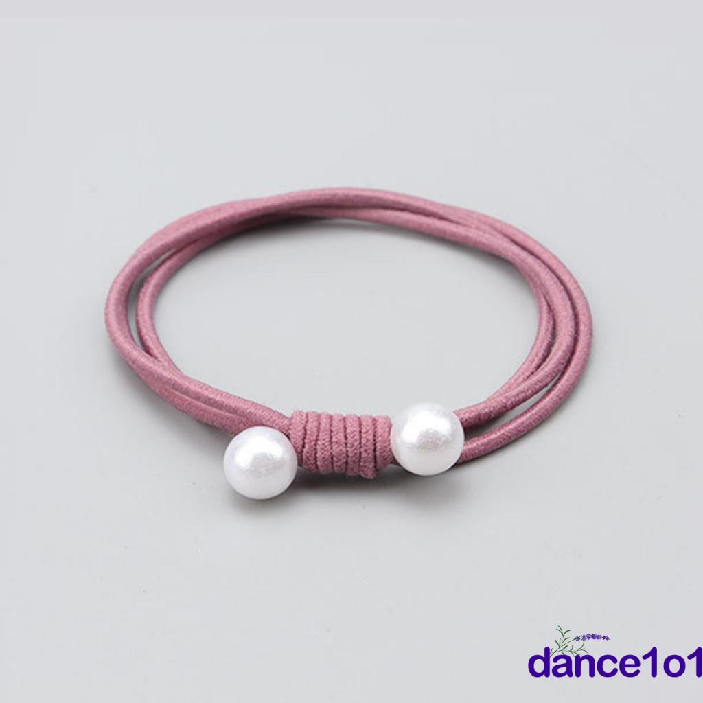 Dây buộc tóc bằng nylon co giãn siêu mềm mại màu trơn sành điệu dành cho nữ