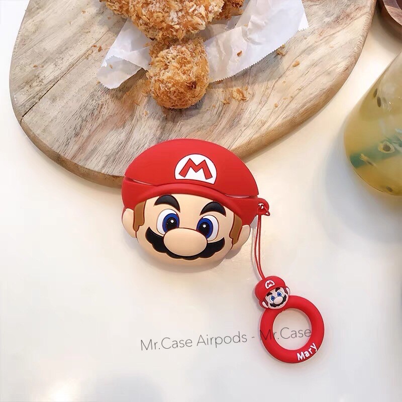 Case Airpods 1/2 Pro Vỏ Ốp Đựng Tai Nghe Hoạt Hình Mario - Mr.Case