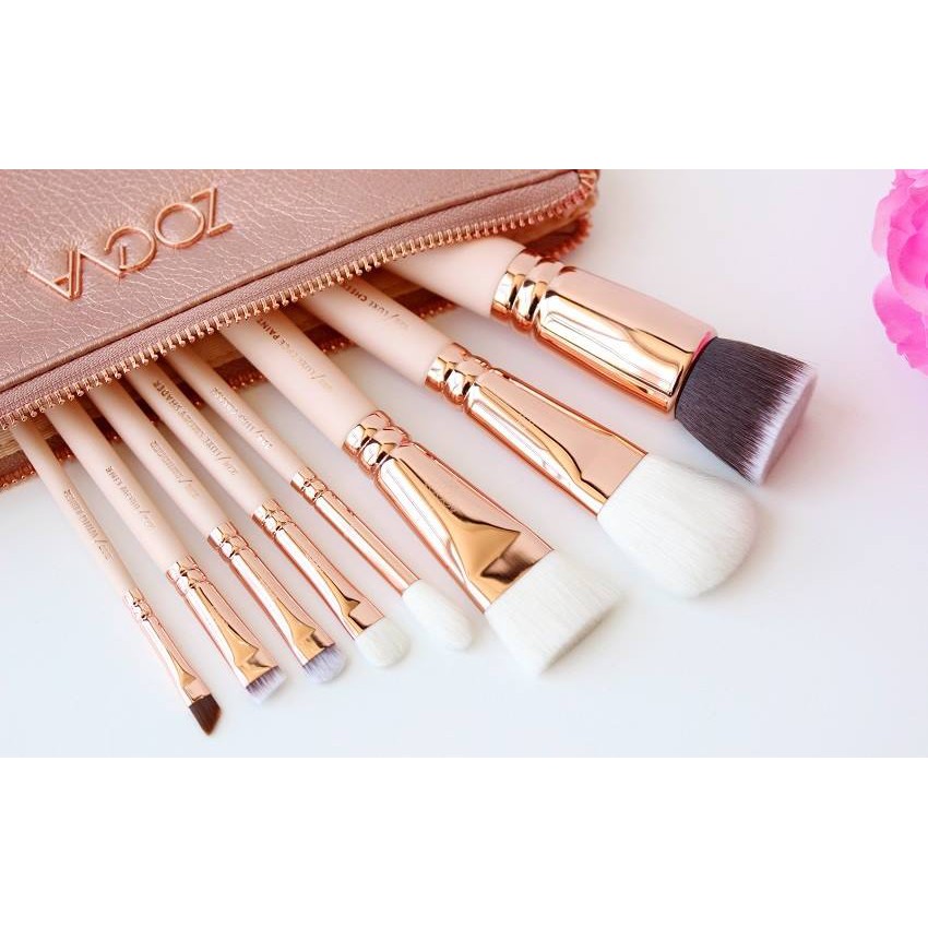 BỘ CỌ ZOEVA 8 CÂY ROSE GOLD