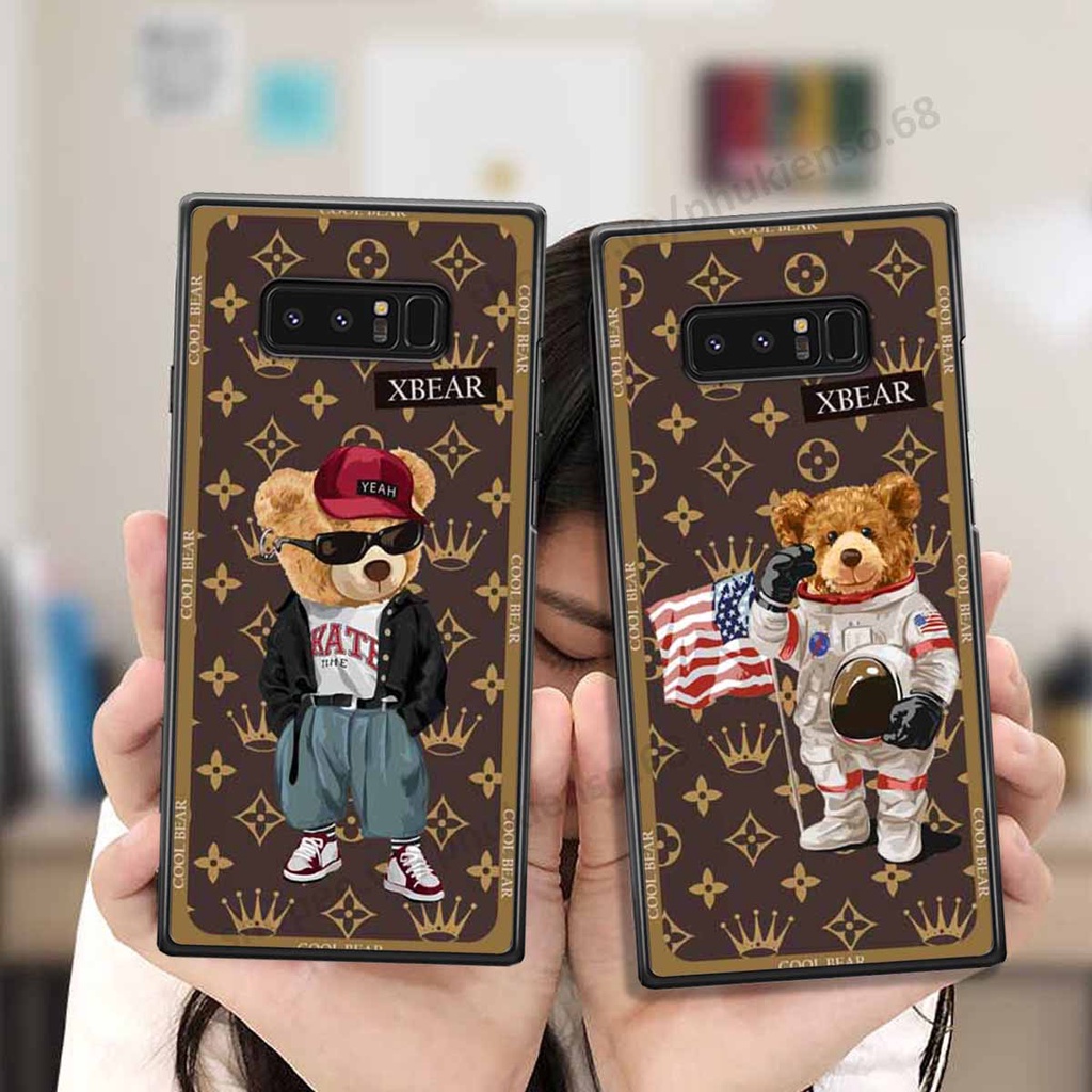 Ốp lưng điện thoại Samsung Note 8 in hình gấu bear, kaws, doremon thời trang, ốp lưng cao cấp chất lượng