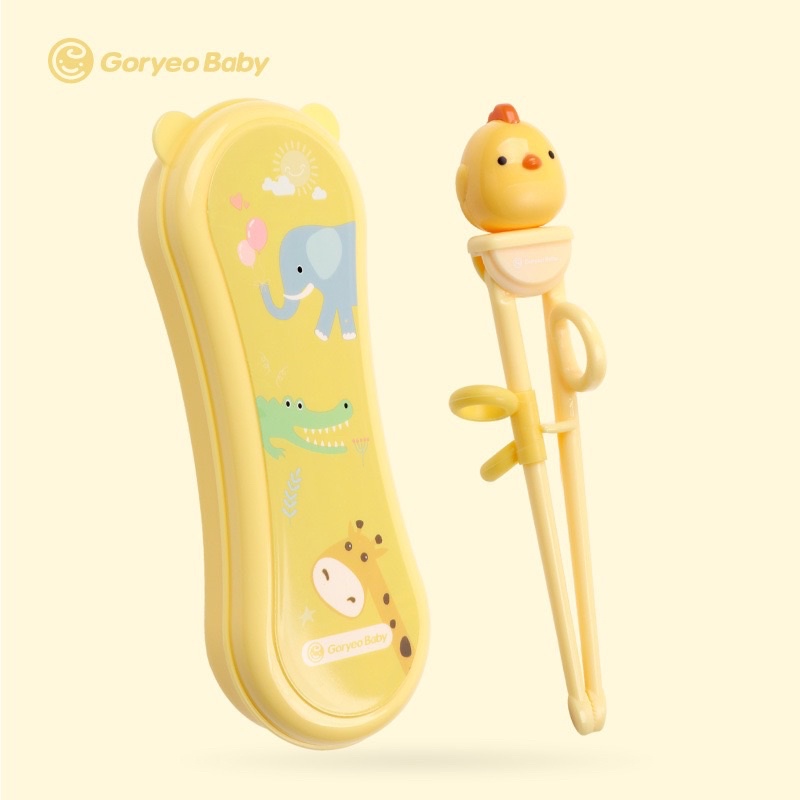 Bộ thìa dĩa đũa tập ăn dặm cho bé dễ thương hiệu Goryeo Baby Hàn Quốc LT01