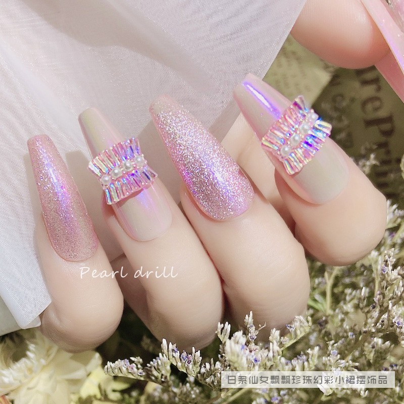 [PHỤ KIỆN NAIL] Set 50 Chiếc Charm Nail Nơ Nhún Màu Ngọc _ANGELICA