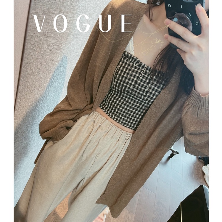 Áo Khoác Cardigan Dệt Kim Tay Dài Dáng Rộng Thiết Kế Đơn Giản Hợp Thời Trang