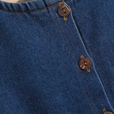 Đầm Denim Sát Nách Thời Trang Xuân Thu Phong Cách Hàn Quốc Cho Bé Gái