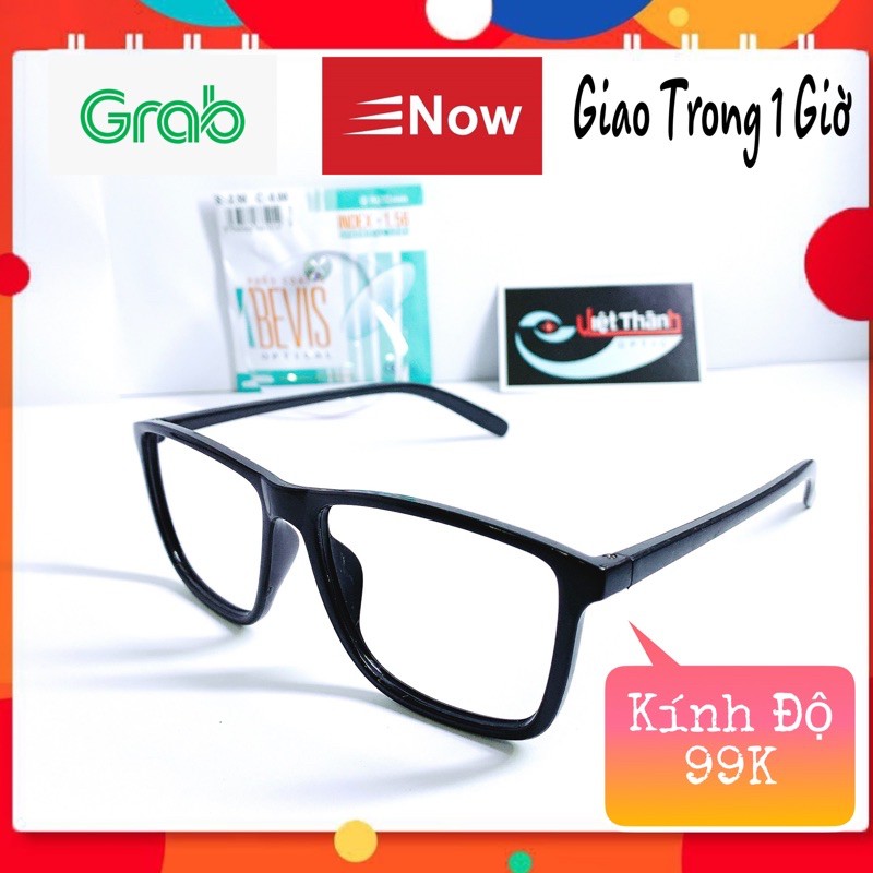 KÍNH CÓ ĐỘ Mắt Kính Gọng Nhựa Phom Lớn To Đại Lắp Cận Theo Yêu Cầu