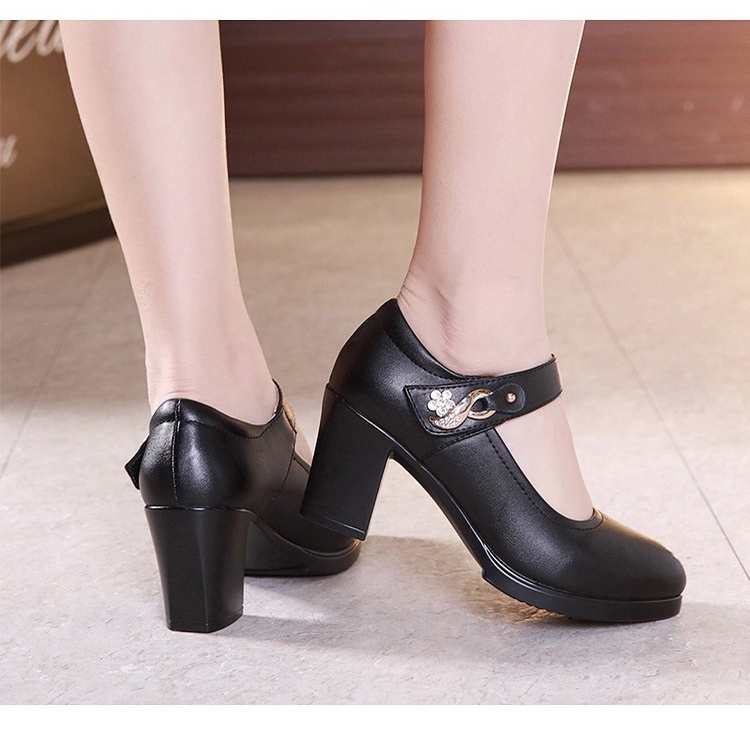 Giày khiêu vũ quai dán đính đá cao cấp QV