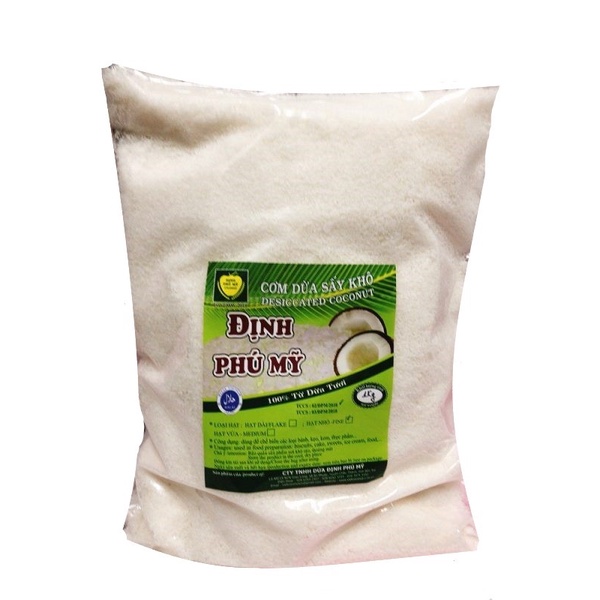 Cơm dừa sấy khô dạng nhuyễn , sợi Định Phú Mỹ gói 150g