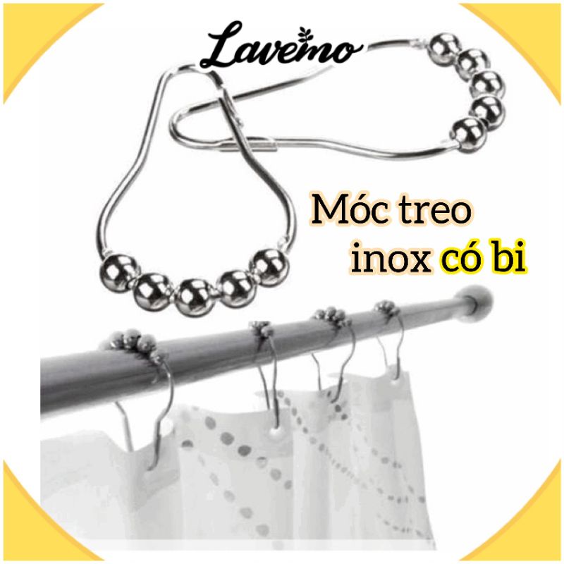 Móc Treo Rèm Cửa Vải, Màn Cửa Bằng Inox Có Bi LAVEMO Cao Cấp Tiện Lợi Dễ Sử Dụng MT03