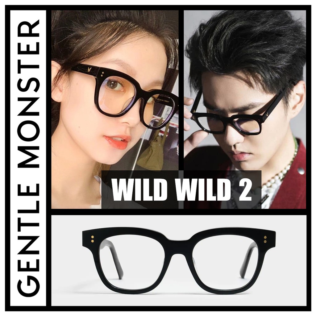 Giá bán Gọng Kính Cận Nhựa Acetat Cao Cấp, chống tia UV,Gentle Monster Wild Wild (GM-19) - Gentle Monster_TM Bảo Hành 6 Tháng-Trong