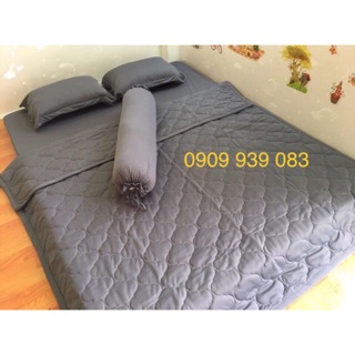 Trọn bộ ga thun 1 màu có mền