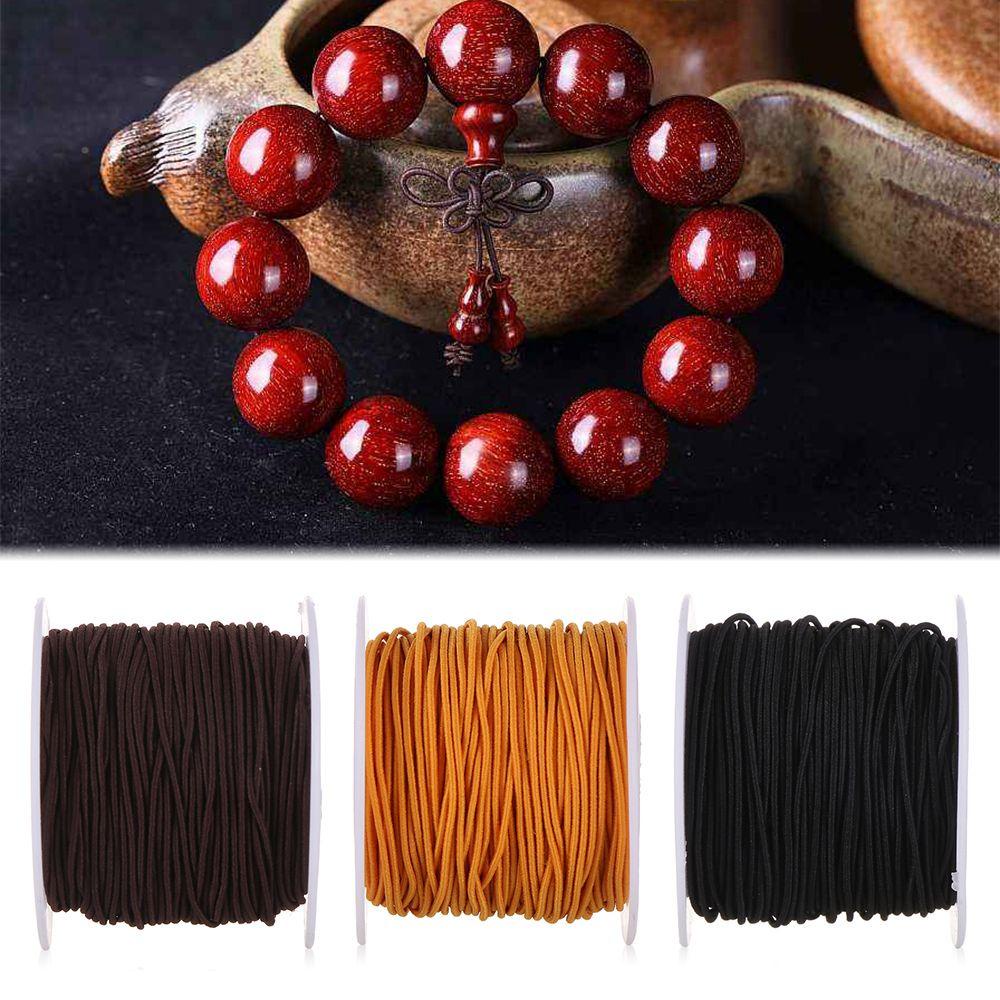 Dây Ruy Băng Co Giãn 1mm 54 Yards Màu Đen Làm Phụ Kiện Trang Sức