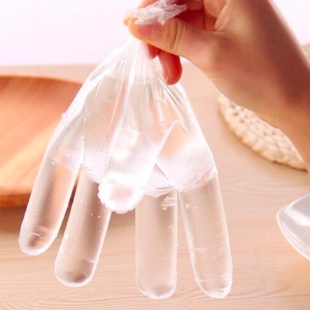 Hộp 100 Găng Tay Nilon Chế Biến Thực Phẩm Dùng 1 Lần